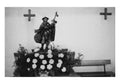 The statue of Santiago in a church before Zaragoza